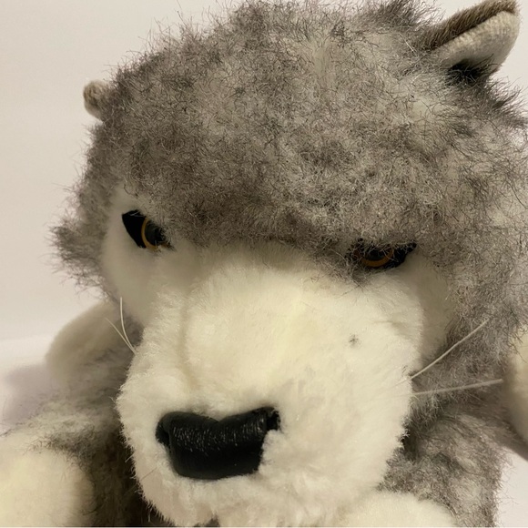 Folkmanis Timber Wolf Hand Puppet Plush Pretend Play Stuffed Animal Toy 17” - Picture 2 of 8